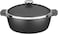 Tramontina Since 1911, Made In Brazil Lyon 24Cm 3.7L Black Forged Aluminum Casserole With Interior Starflon High Performance Pfoa Free Nonstick Coating