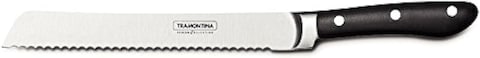 Tramontina Since 1911, Made In Brazil Prochef 8 Inches Bread Knife With Stainless Steel Blade And Black Polycarbonate And Fiberglass Handle