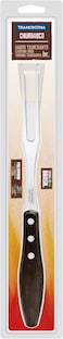 Tramontina Since 1911, Made In Brazil Churrasco Stainless Steel Carving Fork With Treated Brown Polywood Handle