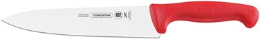 Tramontina Since 1911, Made In Brazil Professional 14 Inches Meat Knife With Stainless Steel Blade And Red Polypropylene Handle With Antimicrobial Protection