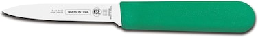 Tramontina Since 1911, Made In Brazil Professional 4 Inches Paring Knife With Stainless Steel Blade And Green Polypropylene Handle With Antimicrobial Protection