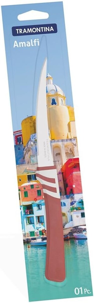 Tramontina Since 1911, Made In Brazil Amalfi 4 Inches Tomato Knife With Stainless Steel Blade And Red Polypropylene Handle