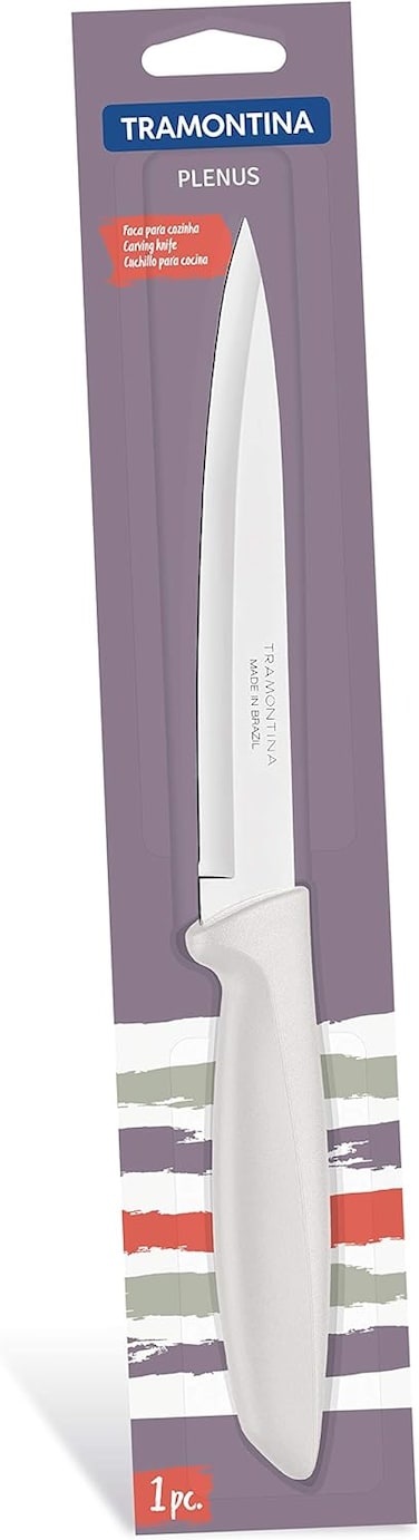 Tramontina Since 1911, Made In Brazil Plenus 6 Inches Utility Knife With Stainless Steel Blade And White Polypropylene Handle