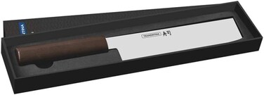 Tramontina Since 1911, Made In Brazil Yanagiba Sushi 7 Inches Knife With Stainless Steel Blade And Brown Nylon Handle