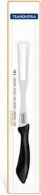 Tramontina Since 1911, Made In Brazil Affilata Carving Fork With Stainless Steel Blade And Black Polypropylene Handle