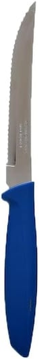 Tramontina Since 1911, Made In Brazil Plenus 5 Inches Steak And Fruit Knife With Stainless Steel Blade And Blue Polypropylene Handle