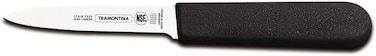 سكين تقشير احترافية من ترامونتينا، مقاس 4 بوصات، بشفرة من الفولاذ المقاوم للصدأ ومقبض من البولي بروبيلين الأسود مع حماية مضادة للميكروبات