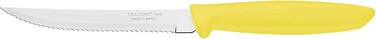 Tramontina Since 1911, Made In Brazil Plenus 5 Inches Steak And Fruit Knife With Stainless Steel Blade And Yellow Polypropylene Handle