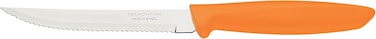 Tramontina Since 1911, Made In Brazil Plenus 5 Inches Steak And Fruit Knife With Stainless Steel Blade And Orange Polypropylene Handle