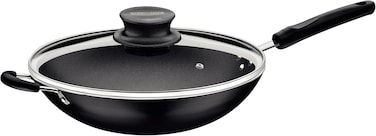 Tramontina Since 1911, Made In Brazil Loreto 32Cm 4.4L Graphite Aluminum Wok Pan With Interior Starflon Max Nonstick Coating