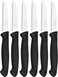 Tramontina Diamant 6-Piece Vegetable Knife Set With Stainless Steel Blades And Polypropylene Handles, Black