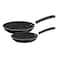 Tramontina 20cm + 26cm Sic&iacute;lia Black Aluminum Frying Pan Set with Interior and Exterior Starflon Excellent Nonstick Coating 2 pieces