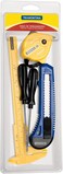Tramontina Since 1911, Made In Brazil 5 Pieces Tools Set   2X Screwdriver + Measuring Tape + Plastic Calliper + Retractable Knife