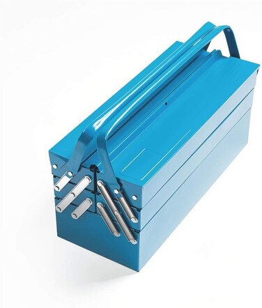 Tramontina 5-Tray Metal Tool Box With Fixed Handles