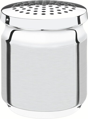 Tramontina Since 1911, Made In Brazil Utility Stainless Steel Grated Cheese Container With Plastic Lid