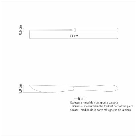 Tramontina Since 1911, Made In Brazil Satri Stainless Steel Steak Knife With Gloss Finish