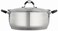 Tramontina Solar Silicon 30cm 8.9L Stainless Steel Shallow Casserole With Tri-Ply Bottom