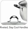 Tramontina Solar Silicon 30cm 8.9L Stainless Steel Shallow Casserole With Tri-Ply Bottom