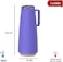 Tramontina Since 1911, Made In Brazil Exata Purple Plastic Thermal Flask With 1 Liter Glass Liner