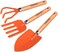 Tramontina Since 1911, Made In Brazil 3 Pieces Garden Tool Set With Special Carbon Steel And Wood Handle Includes Garden Trowel + Transplanting Trowel + Cultivator