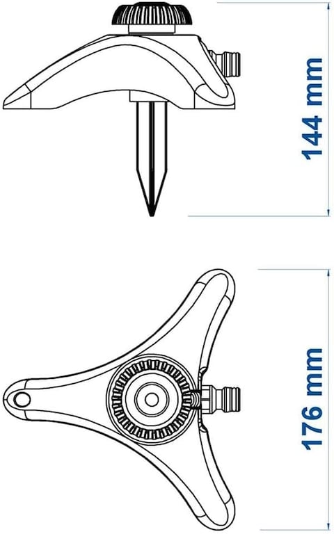 Tramontina Since 1911, Made In Brazil Quick Connect Static Sprinkler With Support Base And Spike
