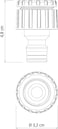 Tramontina Since 1911, Made In Brazil Plastic Female Garden Adapter With 3/4-Inch Thread And 1/2-Inch Reducer For Faucets