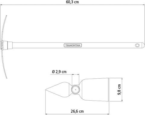 Tramontina One-prong Weeding Hoe With 60cm Wood Handle