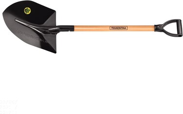 Tramontina Since 1911, Made In Brazil Round Mouth Shovel With 71Cm Wood Handle