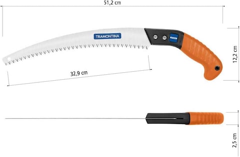 Tramontina 12.5-Inch/320mm Fixed Metal Pruning Saw With Rubberized Handle