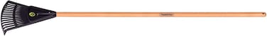 Tramontina Since 1911, Made In Brazil 15 Teeth Black Polypropylene Garden Leaf Rake With 120Cm Varnished-Finish Wood Handle