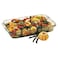 MARINEX Large Rectangular Glass Roaster with Plastic Lid 2.9L - Durable Heat-Resistant Bakeware Dish Transparent Oven-Safe Glass Roasting&amp;Baking Tray with Airtight Plastic Lid for Storage