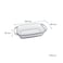 MARINEX Medium Rectangular Glass Roaster with Handle 2.7L &ndash; Durable Heat-Resistant Bakeware Dish   Transparent Oven-Safe