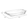 MARINEX Medium Rectangular Glass Roaster with Handle 2.7L &ndash; Durable Heat-Resistant Bakeware Dish   Transparent Oven-Safe