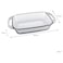 MARINEX Small Rectangular Glass Roaster with Handle 2.1L &ndash; Durable Heat-Resistant Borosilicate Bakeware Dish   Transparent Oven-Safe Roasting &amp; Baking Tray with Easy-Grip Handles
