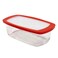 MARINEX Glass Rectangular Loaf Dish with Plastic Lid 1.5L &ndash; Durable Heat-Resistant Bakeware, Transparent