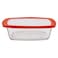 MARINEX Glass Rectangular Loaf Dish with Plastic Lid 1.5L &ndash; Durable Heat-Resistant Bakeware, Transparent