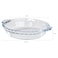MARINEX Medium Fluted Glass Pie Dish 1.3L &ndash; Durable Heat-Resistant Bakeware   Transparent Oven-Safe