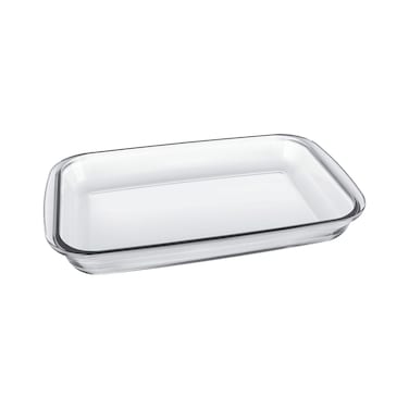 MARINEX Medium Rectangular Glass Roaster 2.2L-Durable Heat-Resistant Glass Bakeware Dish   Transparent Oven-Safe Roasting