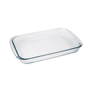 MARINEX Large Rectangular Glass Roaster 2.9L &ndash; Durable Heat-Resistant Glass Bakeware Dish Transparent Oven-Safe Roasting