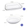 MARINEX Glass 2-Piece Roaster Set - Rectangular + Oval Roasters (2.4L + 2.9L)   Durable Heat-Resistant Bakeware Dishes Transparent