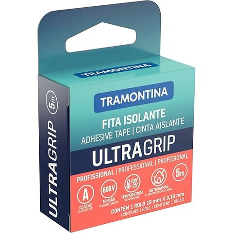 Tramontina 0.18x19mm 5m Black Flame Retardant Electrical Tape Class A
