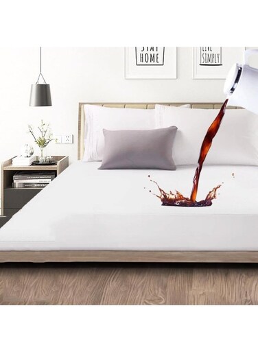 Waterproof Mattress Protector Deep Pocket Mattress Cover, Soft Breathable Mattress Pad, Fitted Noiseless Waterproof Bed Cover Stretch 180*200cm
