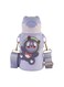 Cute Teddys Water Bottle with Straw, Stainless Steel Drinking Bottle with Straps Reusable Metal Water Bottle Leak Proof Vacuum Insulated Water Bottles for Girls and Boys Keep Hot and Cold (Purple)