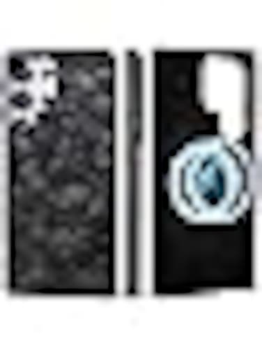 MONOCARBON Real Forged Carbon Fiber case for Samsung Galaxy S25 ULTRA cover [MagSafe Compatible] Military Grade - Matte Black