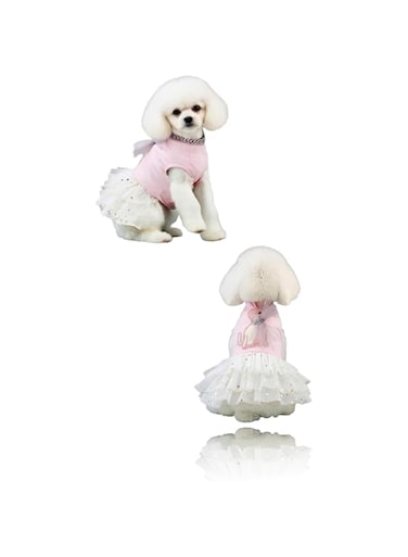 Sweet seven Dog Wedding Dress - White Puppy Clothes for Small Dogs, Pet Party Clothes for Cats Wedding Dress Puppy Clothes（Size L）