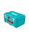 19" Stackable Deep Tool Box with Foam Insert, Turquoise, 480x320x248mm, Polypropylene Storage Case, Compatible with Rolling Board and Hand Truck, Model TPBXS103
