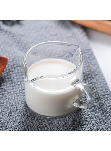 Coffee Double Mouth Sharing Measuring Cup Clear 8.5x7.5cm