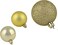 10 Cm Christmas Balls Ornaments 2 Pack (Each Box 6) Total 12 Pcs Shatterproof Christmas Tree Decorations Hanging 10 Cm Ball for Xmas Tree Holiday Wedding Party. (Gold)