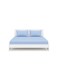 3-Piece Fitted Sheet And Pillowcases Set cotton_blend Blue