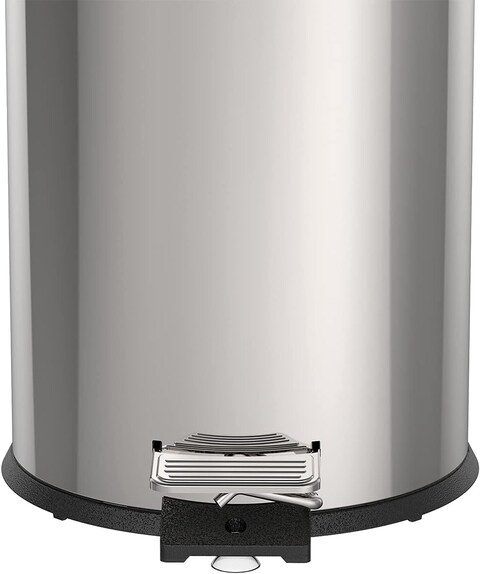 Tramontina Since 1911, Made In Brazil 12Liter Stainless Steel Pedal Trash Bin With A Polished Finish And Removable Internal Bucket